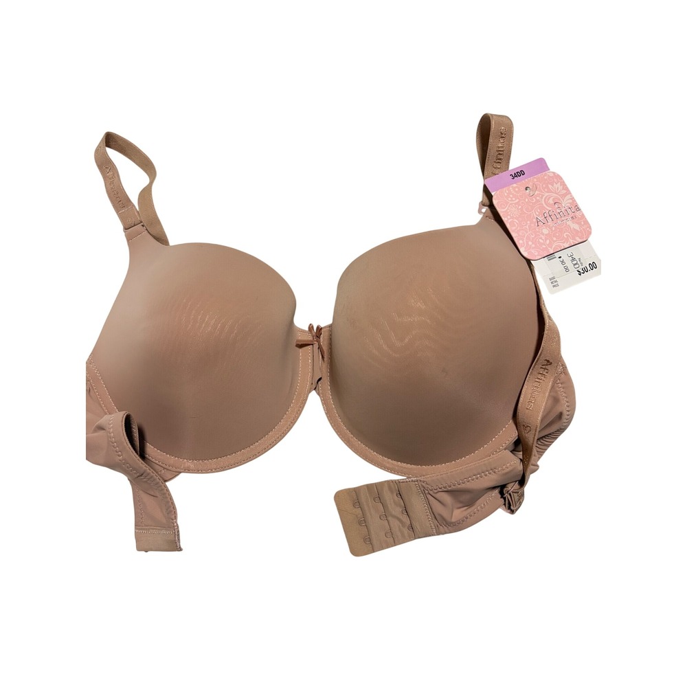 Affinitas Intimates Allison T-Shirt Bra Nude 34DD Underwire Style 2411 NEW